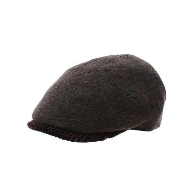 Casquette Plate Marron Chiné - Traclet