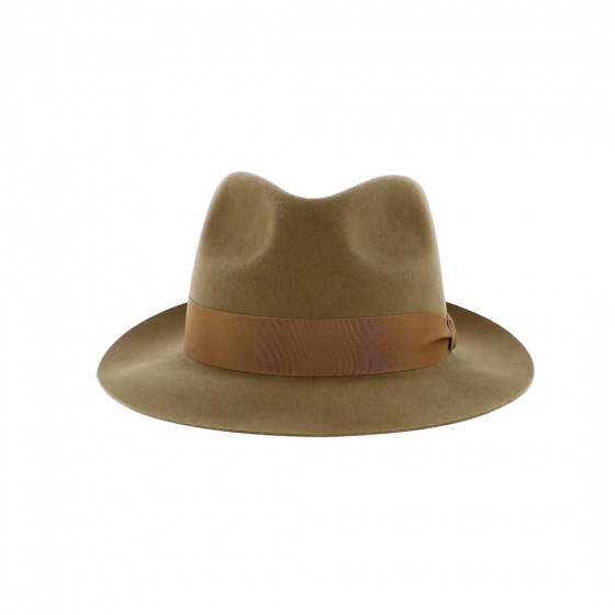 Bogarte Beige- Flechet fedora hat