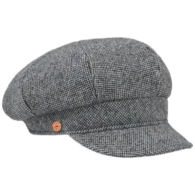 Casquette Gavroche Coco tweed bleu - Mayser