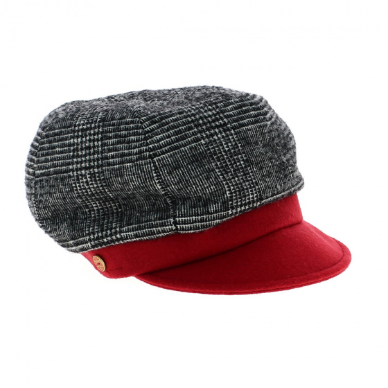 Cap Gavroche Cindy Red and black - Mayser