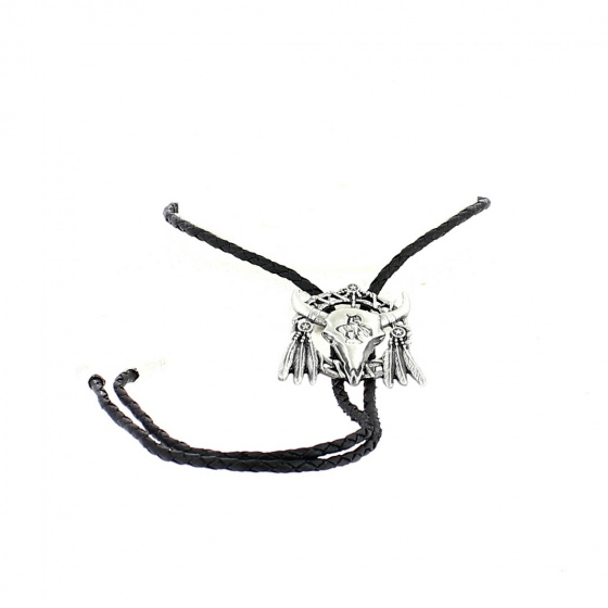 Silver Bull Head Bolo Tie