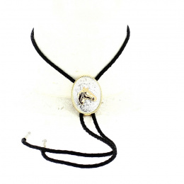 Bolo Tie Horse Head Silver & Gold
