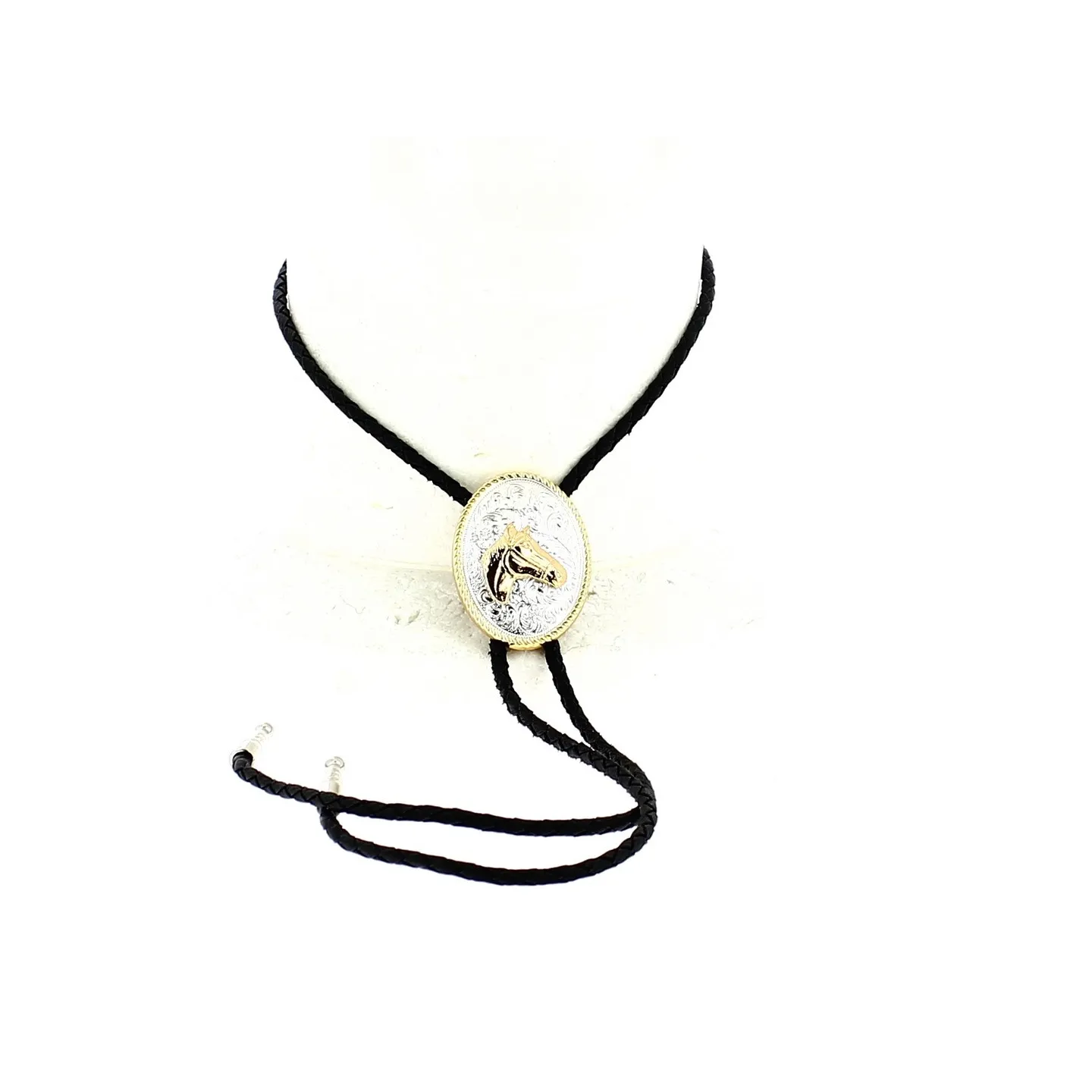 Bolo Tie Tête de cheval Argent & Or