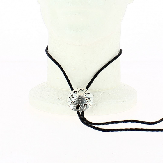 Bolo Tie Symbol Silver Card Game