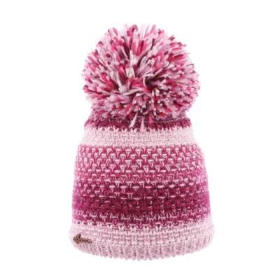 Bonnet à pompon Justin rose - Herman