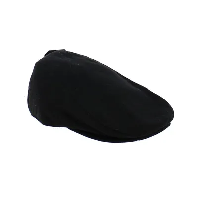 Flat cap wool & polyester black - Traclet