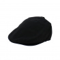 Flat cap wool & polyester black - Traclet