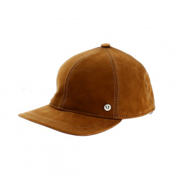 American cap in cognac leather - Flechet