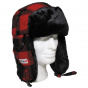 Red & Black Plaid Canadian Trapper Hat - Traclet