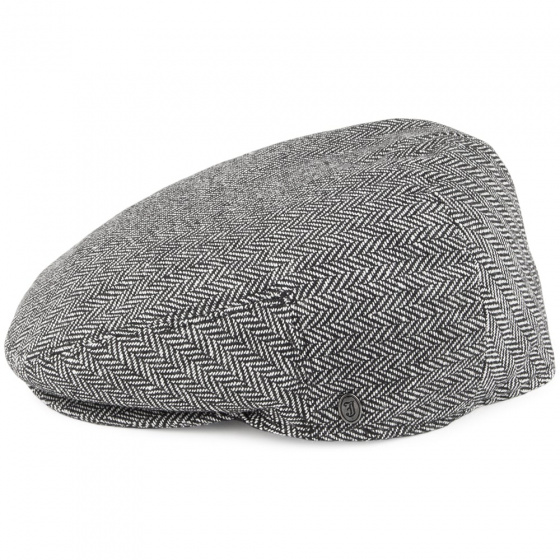 Grey Snowdon Herringbone Flat Cap - Traclet
