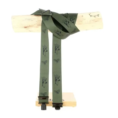 Bretelles Chasse Motif Canard bordeaux -Traclet