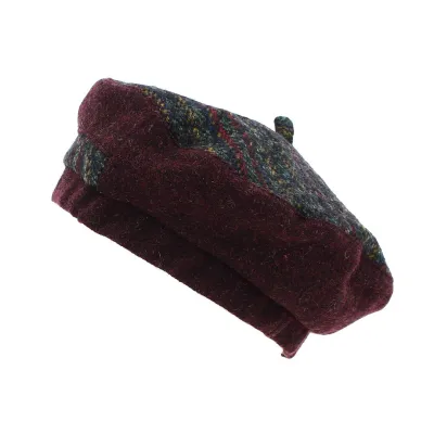 Béret Laine Bordeaux et Multicolore - Traclet