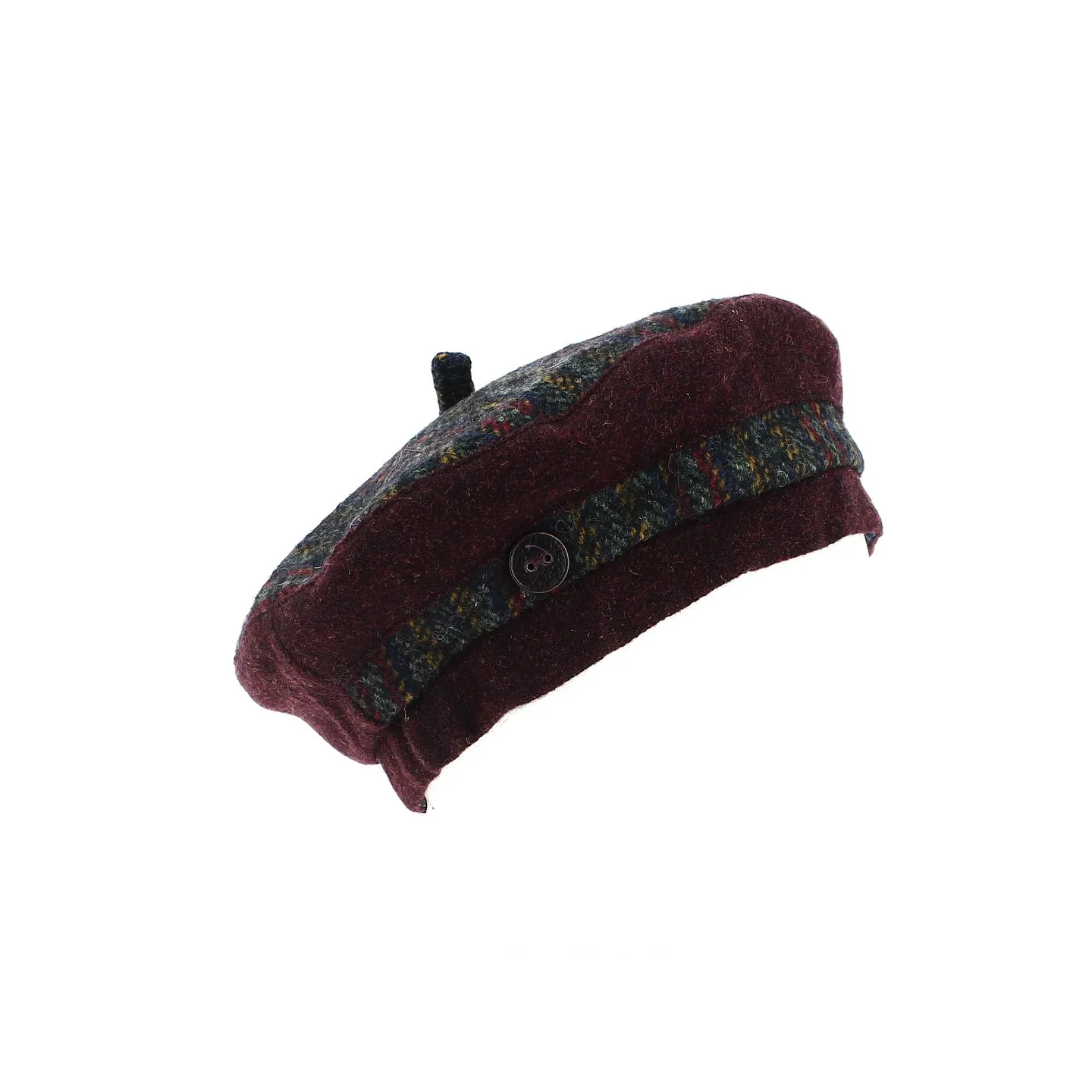 Wool beret Bordeaux and Multicolor - Traclet