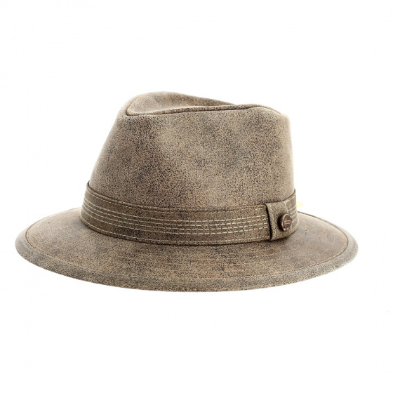 Vintage leather hat Elkhart Stetson Vintage leather hat Elkhart Stetson