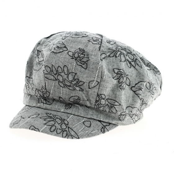Casquette Gavroche Rétro Été Edelweiss Coton Gris - Traclet Casquette Gavroche Rétro Été Edelweiss Coton Gris - Traclet