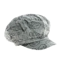 Casquette Gavroche Rétro Été Edelweiss Coton Gris - Traclet