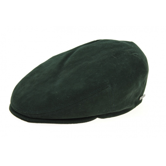 Dark Green Cotton Soft Kent Flat Cap - Stetson