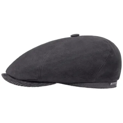 Casquette Brooklin 6 côtes coton bleu marine - Stetson