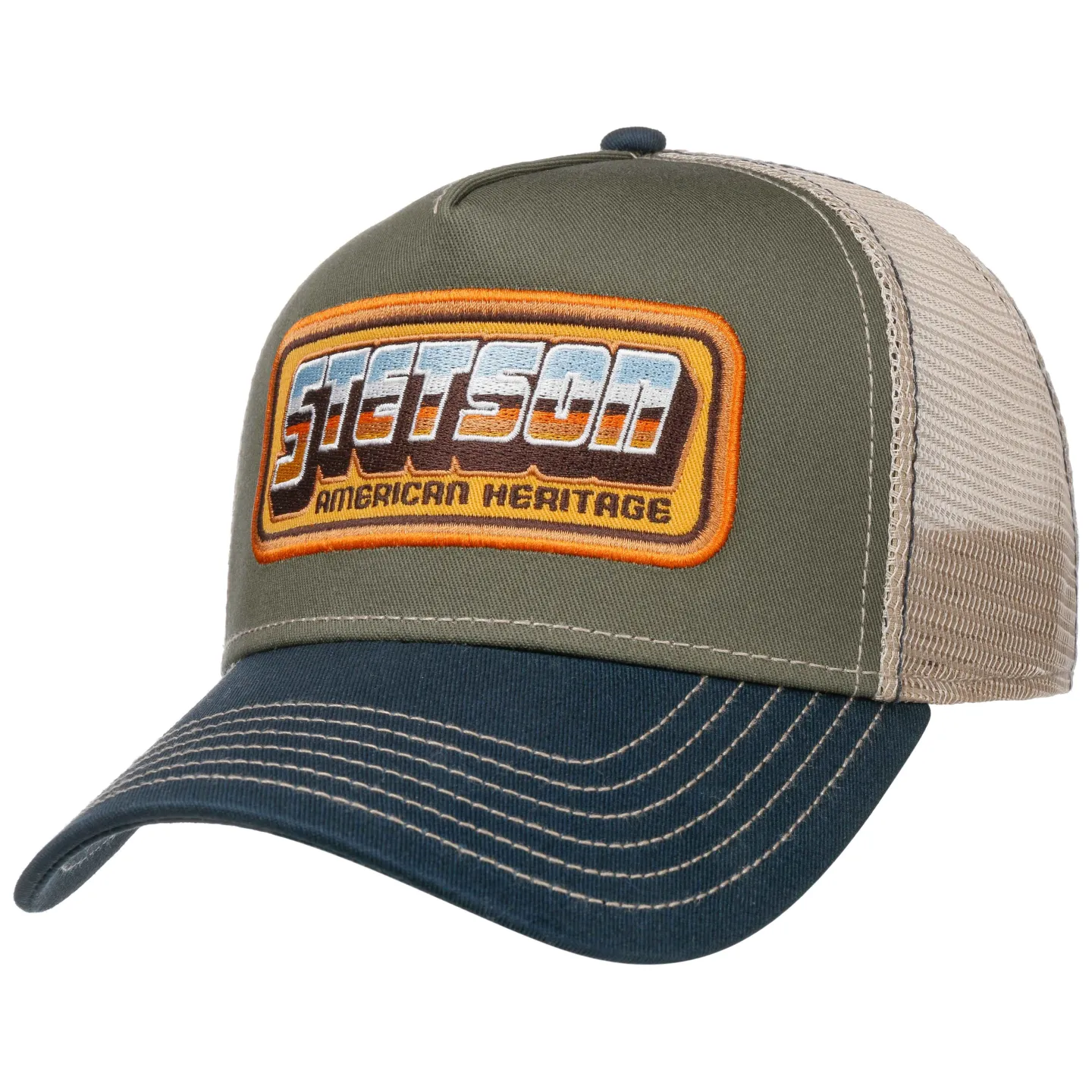 American Heritage Olive Trucker Cap- Stetson