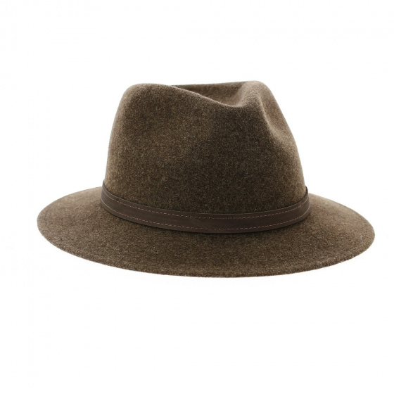 Nassau Brown Wool Felt Traveller Hat - Traclet