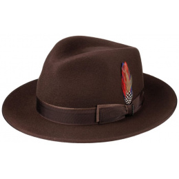 Fedora Sandata Brown Wool Felt Hat - Stetson