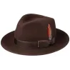 Chapeau Fedora Sandata Feutre Laine Marron - Stetson