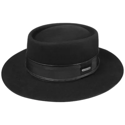 Chapeau Gambler Ankara Feutre Poil Noir - Stetson Reference : 12174 | Chapellerie Traclet
