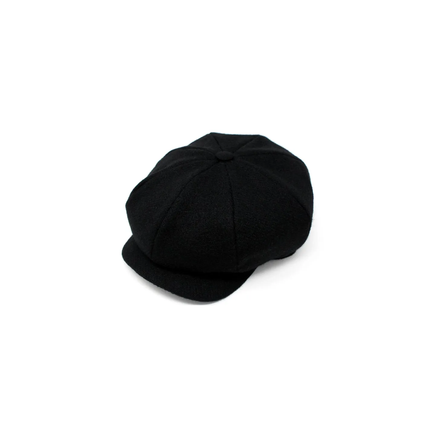 JP Black Wool Tweed Cap - Hanna Hats Reference: 14303| Chapellerie Traclet