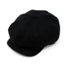 JP Black Wool Tweed Cap - Hanna Hats Reference: 14303| Chapellerie Traclet