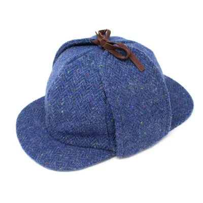 Casquette Sherlock Holmes Tweed Bleu - Hanna Hats  Reference : 14304| Chapellerie Traclet