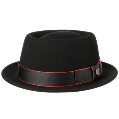chapeau PorkPie Oakton Laine & Cachemire Noir- Stetson Reference : 7496 | Chapellerie Traclet