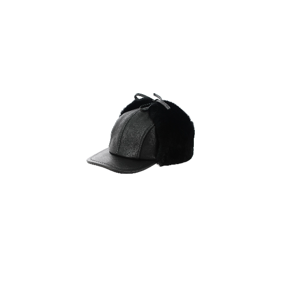 Casquette / Chapka Adventurer Cuir & Agneau Noir - Traclet Casquette / Chapka Adventurer Cuir & Agneau Noir - Traclet