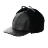 Adventurer Cap / Ushanka Leather & Sheepskin Brown - Traclet Reference: 7818 | Traclet Millinery