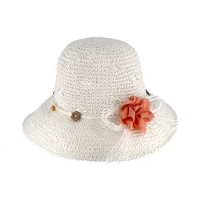 Chapeau Cloche Acquaviva paille papier blanc - Traclet Reference : 14309| Chapellerie Traclet