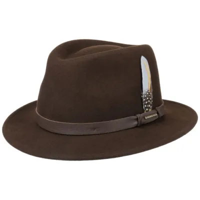 Lindsey Traveller Hat Felt Vitafelt Brown - Stetson