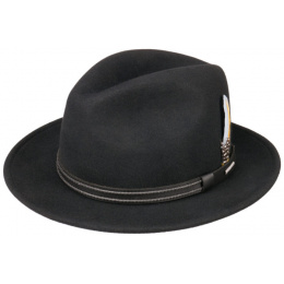 Fedora Chelsea Vitafelt Hat Black - Stetson