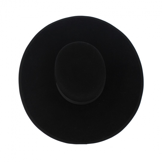 Andalusian Cordobes Hat Black Wool Felt - Traclet
