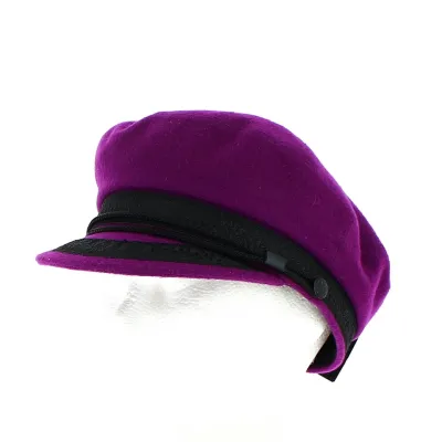 Casquette Marin Camaret Laine Prune - Traclet