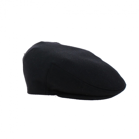 London Wool Flat Earflap Black - City Sport