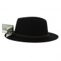 Fedora Le Falo Felt Wool Hat Black - Traclet