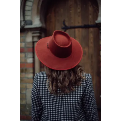 Paula terracota hat - without scarf - Goodbye Lorette