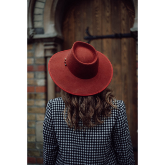 Paula terracota hat - without scarf - Goodbye Lorette