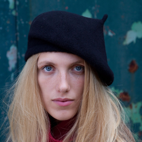 Kanika Wool Beret Black - Kopka