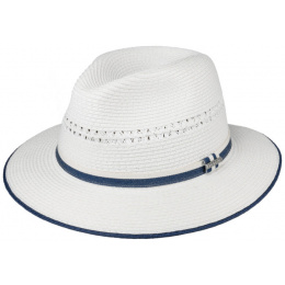 White Viscose Alfa Fedora Hat - Stetson