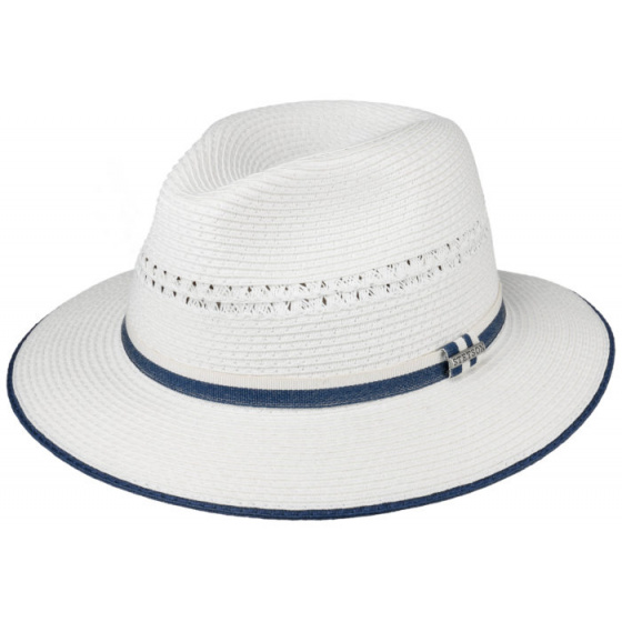 White Viscose Alfa Fedora Hat - Stetson