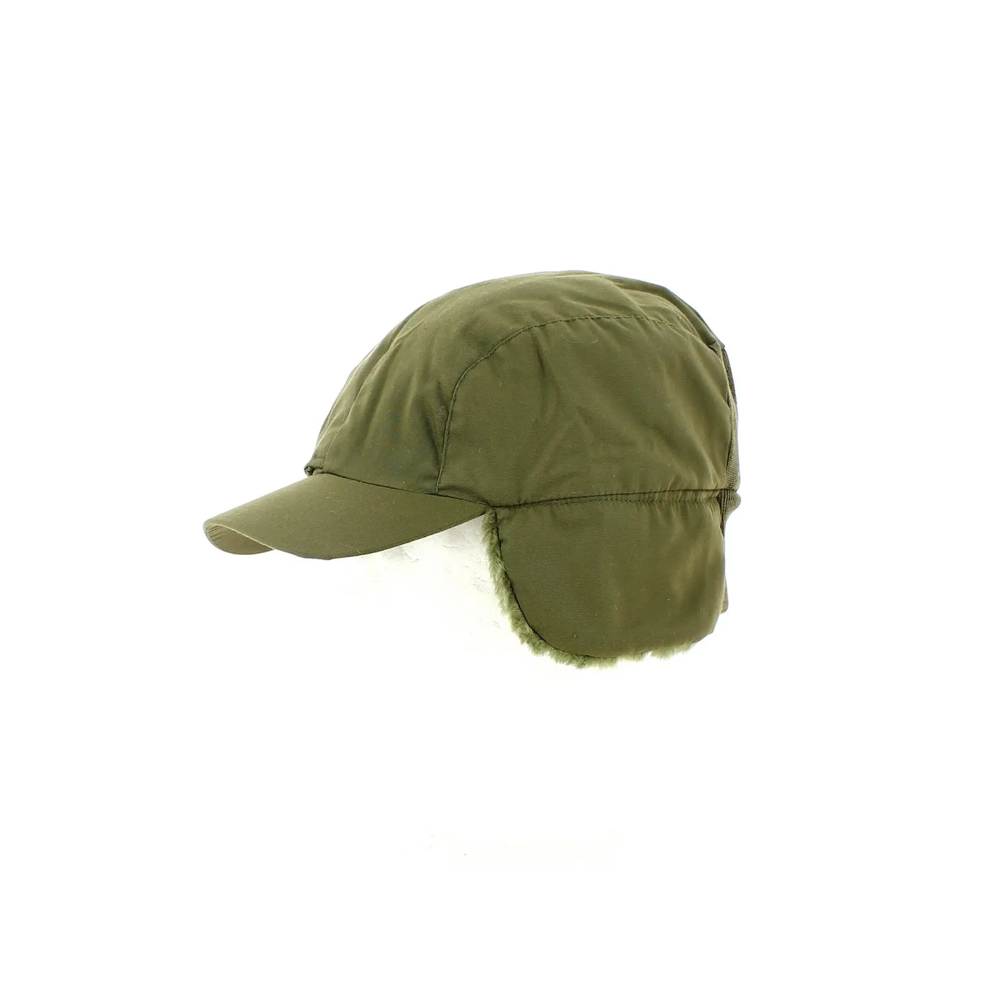 Reversible Khaki & Orange Earmuff Cap - Traclet