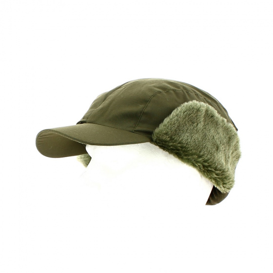 Reversible Khaki & Orange Earmuff Cap - Traclet