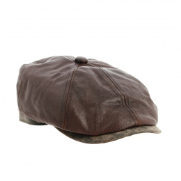 Amorille Leather Cap Brown - Jaxon
