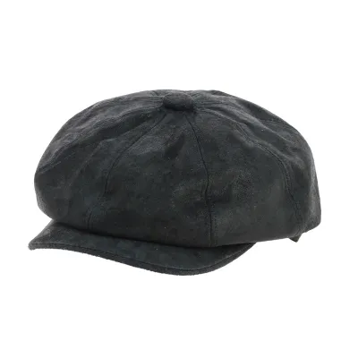 Hatteras Pico Black Leather Cap - Jaxon