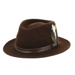 Lindsey Traveller Hat Felt Vitafelt Brown - Stetson